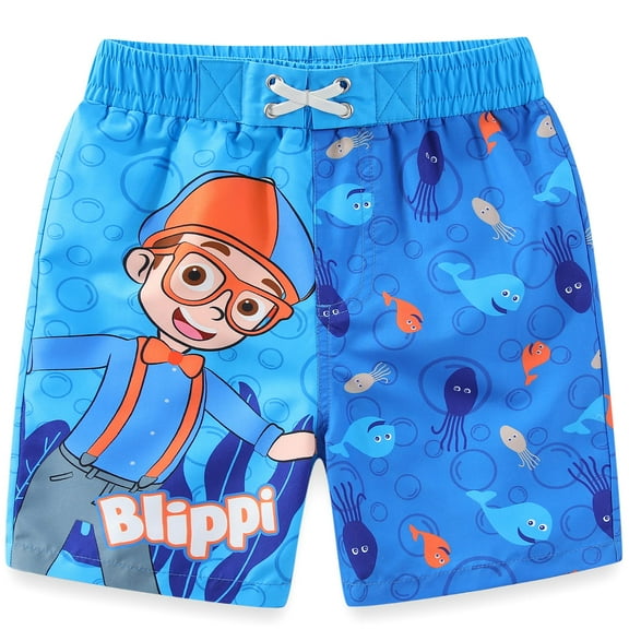 Blippi Boys UPF 50+ Swim Trunks Bathing Suit (Boys), Sizes 2T-8
