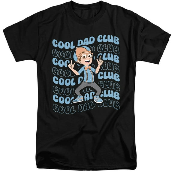 Blippi Cool Dad Club Unisex Adult Tall T Shirt (3X-Large) Black