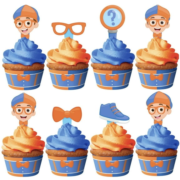 Blippi Cupcake Toppers & Blippi Cupcake Wrappers
