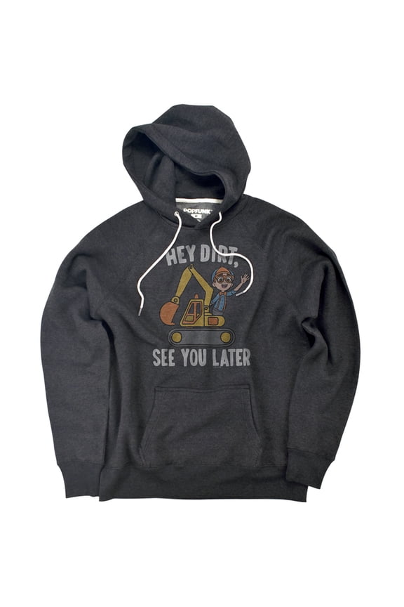 Hey Dirt, See You Later Unisex Adult Slim Fit Pull-Over Heather Hoodie, Charcoal, Small