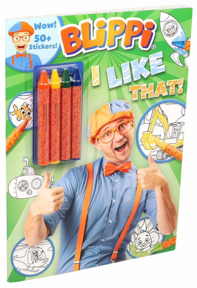 STUDIO FUN INTERNATIONAL EDITORS OF STUDIO FUN INT: Blippi: I Like That! Coloring Book with Crayons: Blippi Coloring Book with Crayons (Paperback)