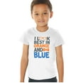 thumbnail image 1 of Blippi I Look Best In Orange Kids T Shirt (3) for Toddler Boys and Girls, White, 1 of 4