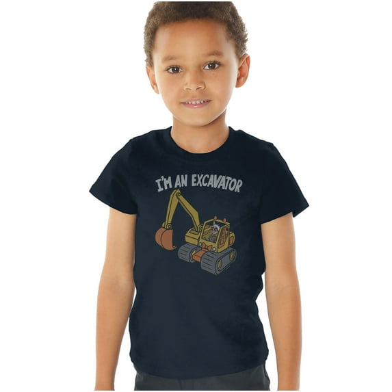 Blippi I'm an Excavator Kids T Shirt (3) for Toddler Boys and Girls, Navy