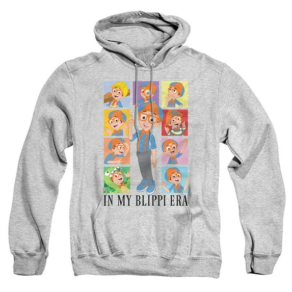Blippi In My Blippi Era Adult Pull-Over Hoodie, Athletic Heather, 3X-Large