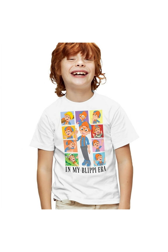 Blippi In My Blippi Era Kids T Shirt for Youth Boys and Girls, White, X-Small