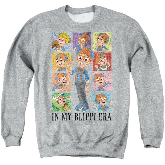 Blippi In My Blippi Era Unisex Adult Crewneck Sweatshirt, Athletic Heather, Medium