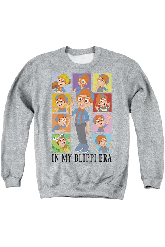 In My Blippi Era Unisex Adult Crewneck Sweatshirt, Athletic Heather, X Large