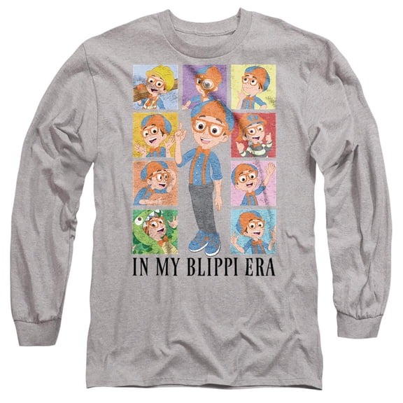Blippi In My Blippi Era Unisex Adult Long-Sleeve T Shirt, Athletic Heather, Medium