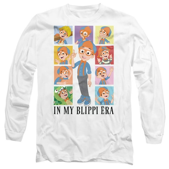Blippi In My Blippi Era Unisex Adult Long-Sleeve T Shirt, White, 3X-Large