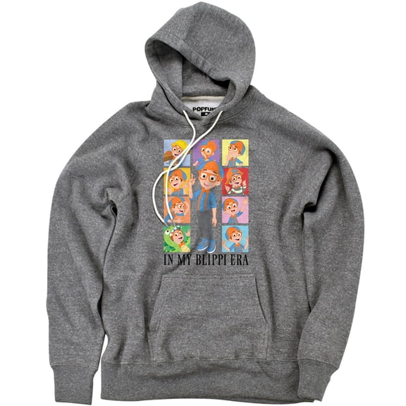 Blippi In My Blippi Era Unisex Adult Slim Fit Pull-Over Heather Hoodie, Athletic Heather, Medium