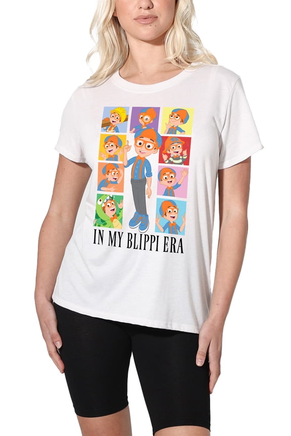 Blippi In My Blippi Era Women's Loose T-Shirt, White, 2X-Large