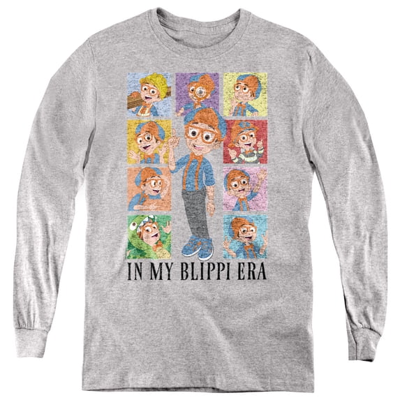 Blippi In My Blippi Era Youth Long Sleeve T Shirt, Athletic Heather, Large