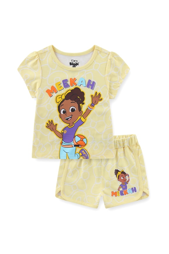 Meekah Short Sleeve T-Shirt and Shorts Set (Girls), 2 Piece Set, Sizes 2T-6