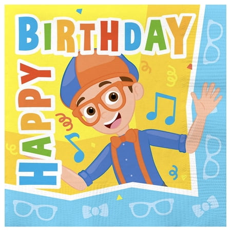 Blippi Party Napkins 32 Count - Blippi Party Supplies