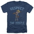 thumbnail image 1 of Blippi Respect the Hustle Unisex Adult Heather T Shirt, Navy Heather, Small, 1 of 3