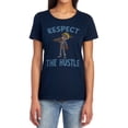 thumbnail image 1 of Blippi Respect the Hustle Women's T Shirt, Navy, Large, 1 of 4