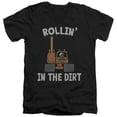thumbnail image 1 of Blippi Rollin' in the Dirt Unisex Adult V-Neck T Shirt (Medium) Black, 1 of 3