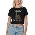 thumbnail image 1 of Blippi Rollin' in the Dirt Women's Crop Top T-Shirt, Black, Small, 1 of 4