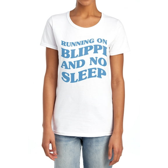Blippi Running on Blippi and No Sleep Women's T Shirt, White, Medium