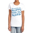 thumbnail image 1 of Blippi Running on Blippi and No Sleep Women's T Shirt, White, X-Large, 1 of 4