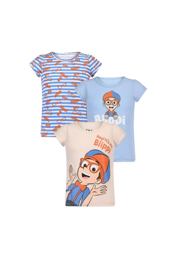 Short Sleeve Shirts (Girls), 3 Pack, Sizes 2T-6X