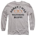 thumbnail image 1 of Blippi Sorry I was Watching Blippi Unisex Adult Long-Sleeve T Shirt, Athletic Heather, Medium, 1 of 3