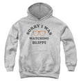 thumbnail image 1 of Blippi Sorry I was Watching Blippi Youth Kids Boy/Girls Pull-Over Hoodie, Athletic Heather, Medium, 1 of 4