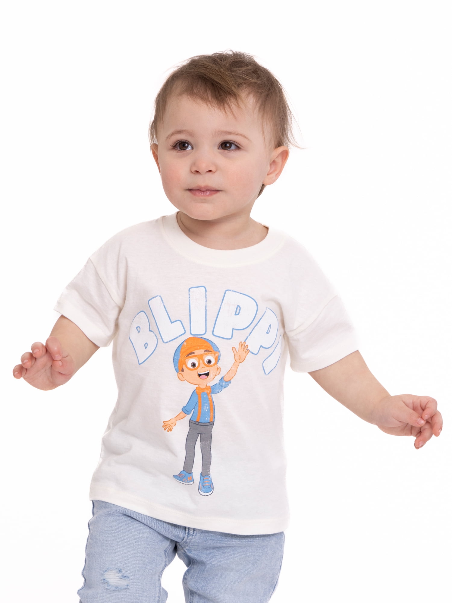 Blippi Toddler Boys or Girls Short Sleeve Crewneck TShirt, Sizes 12M