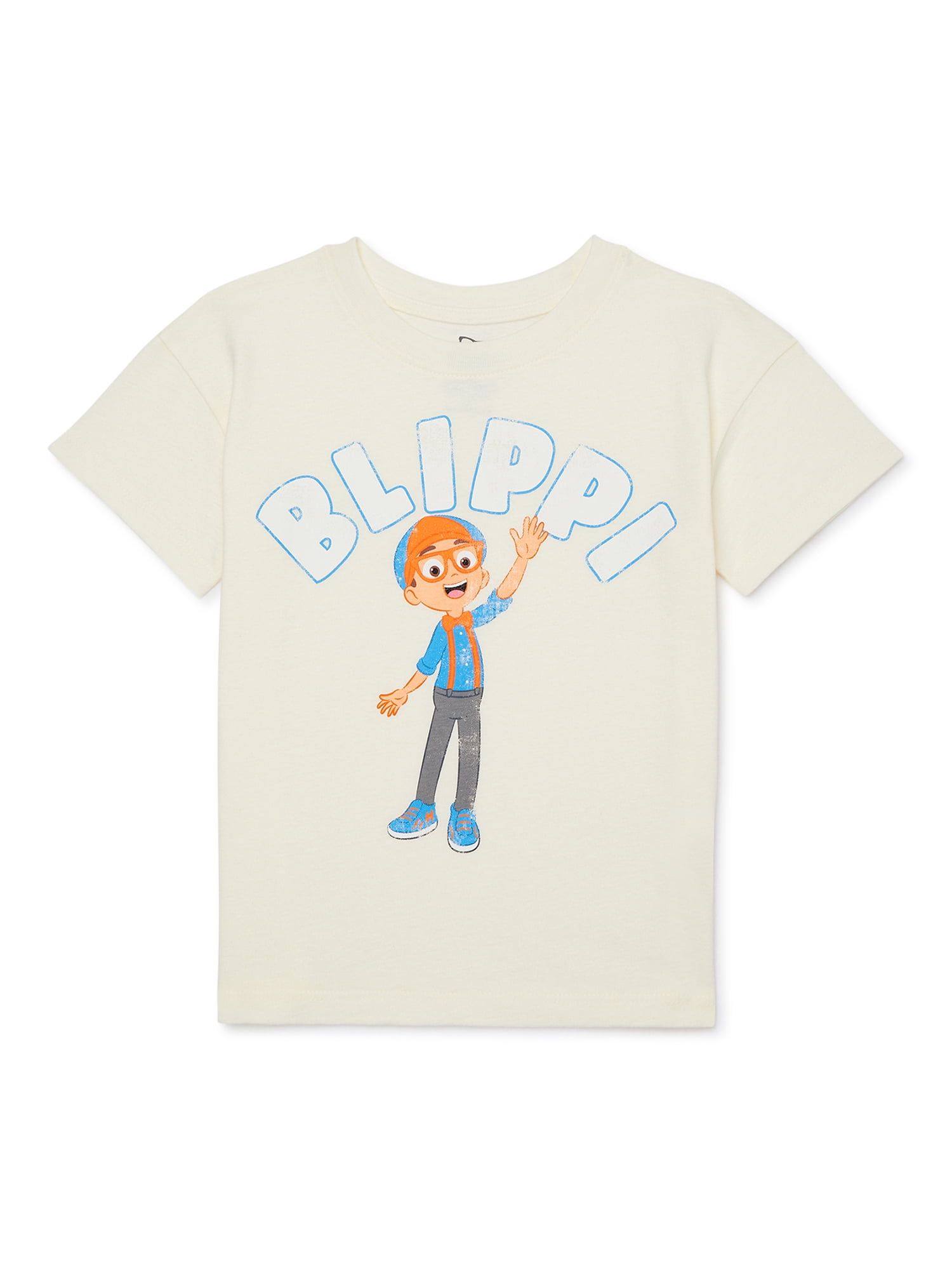 Blippi Toddler Graphic Crewneck Tee with Short Sleeves, Sizes 12M-5T