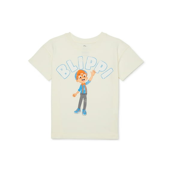 Blippi Toddler Graphic Crewneck Tee with Short Sleeves, Sizes 12M-5T