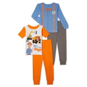 Blippi Toddler Toddler Boy Snug-Fit Pajamas, 4-Piece, Sizes 2T-5T