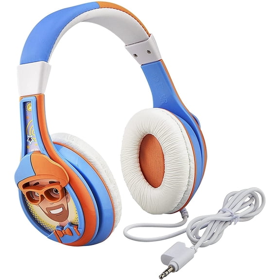 Blippi Wired Headphones for Kids, Over Ear Headphones for School, Home or Travel
