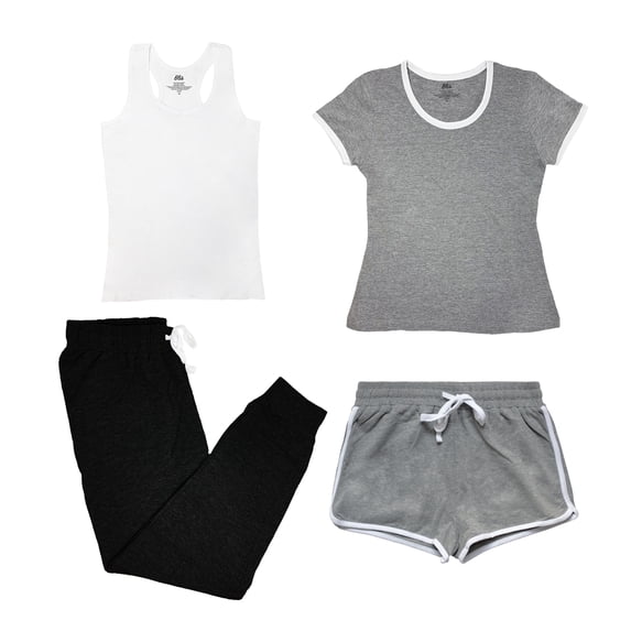 Blis Women's Active 4pc Mix and Match - Jogger, Tank, Tee, Short