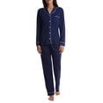 thumbnail image 1 of Blis Women's Long Sleeve Classic Button Down Pajama Pant Set, 1 of 3