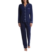 Blis Womens Long Sleeve Classic Button Down Pajama Pant Set