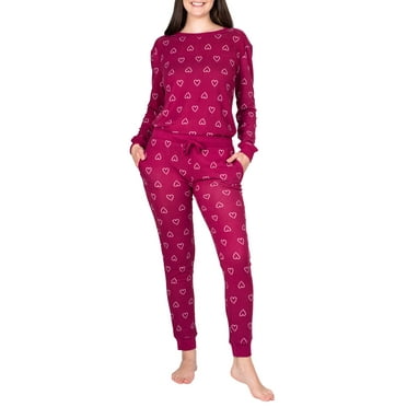 Blis Women's and Women's Plus Sleep Long Sleeve Pajama Jogger Set