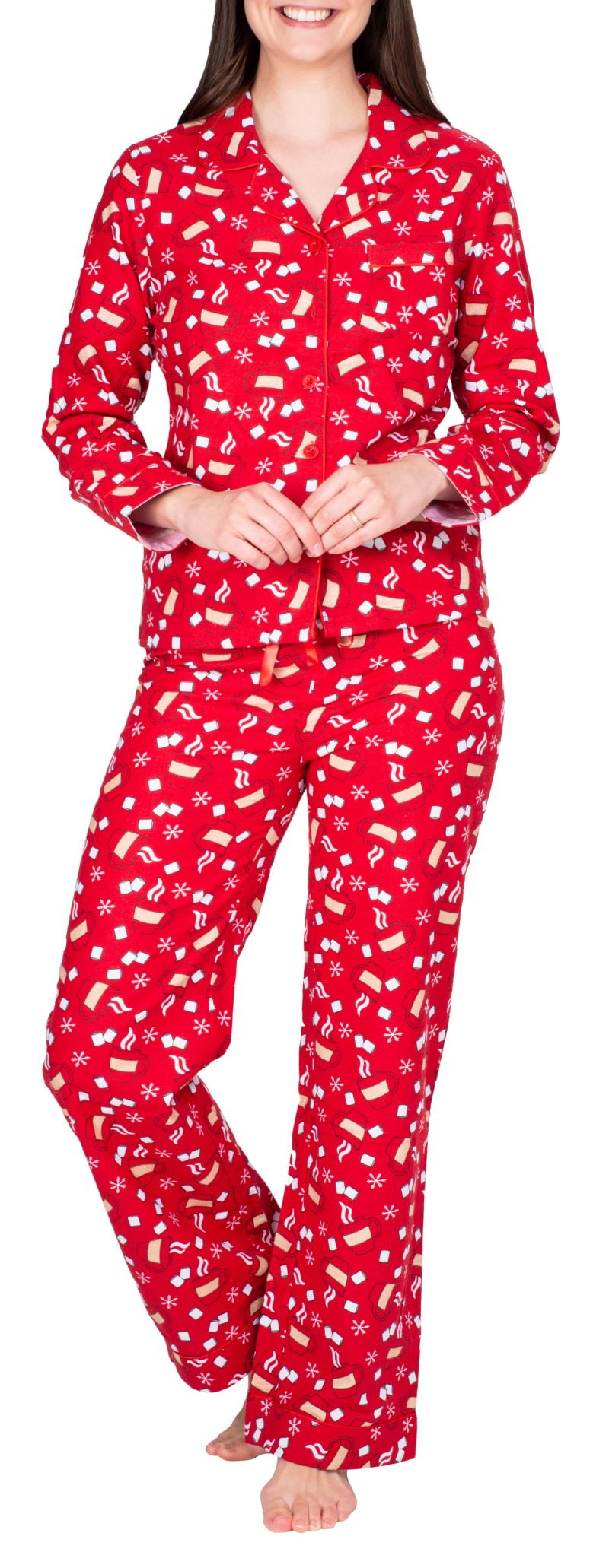 Blis Women's and Women's Plus Sleep Long Sleeve Pajama Pant Set