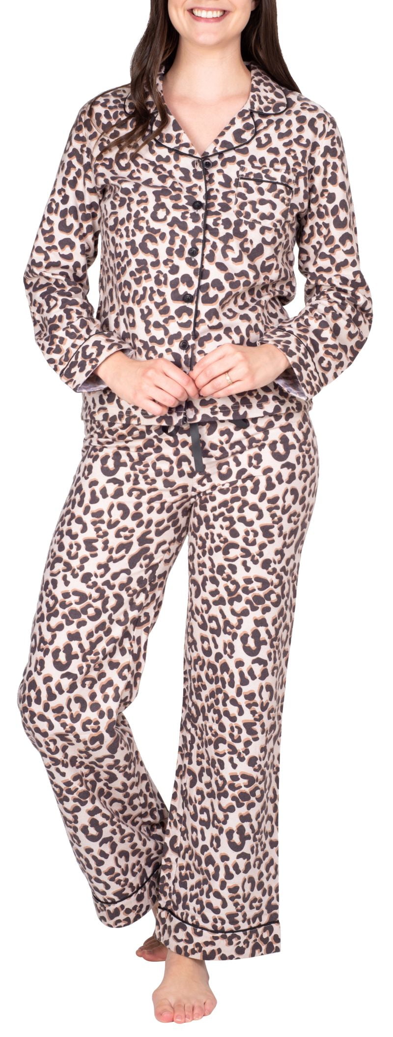 Blis Women's and Women's Plus Sleep Long Sleeve Pajama Pant Set