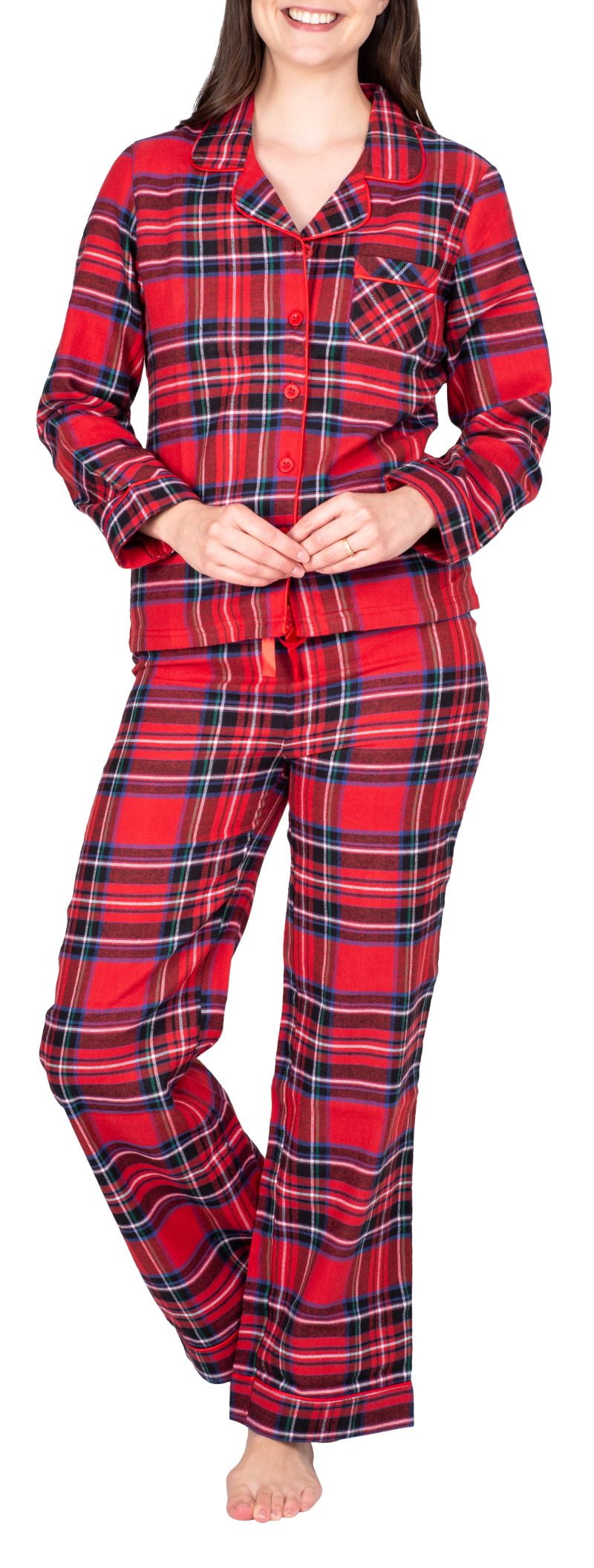 Blis Women's and Women's Plus Sleep Long Sleeve Pajama Pant Set