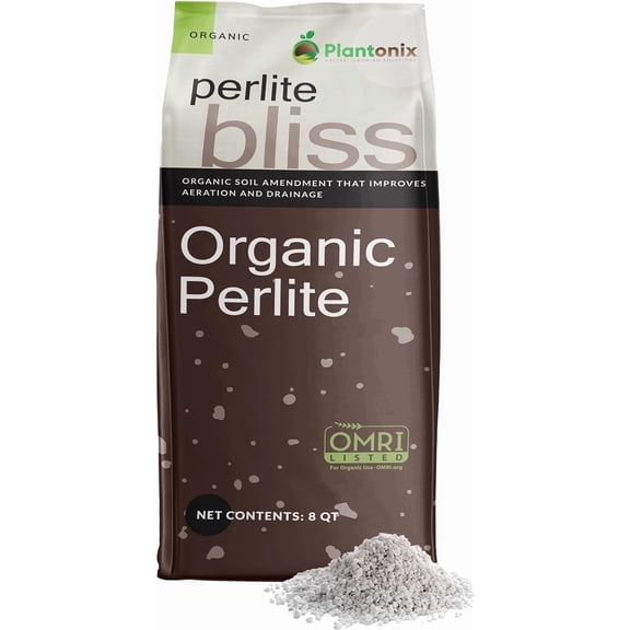 Bliss (8 Qts) - Organic for Plants Indoor Soil Amendment - Horticultural for Gardening & Seed Starting - Mixes Easily with Potting Soil, Vermiculite, & Coco Coir for Plants