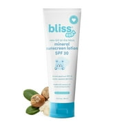 Bliss Baby Sunscreen, Premium SPF 30 Mineral Lotion, Natural Zinc Oxide, Fragrance-Free, Hypoallergenic & Dermatologist Tested, Water-Resistant, Vegan, Sensitive Skin - For Babies, Kids & Family