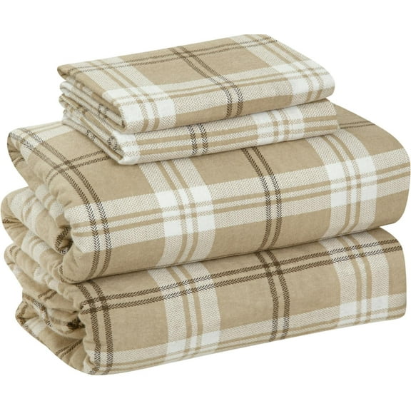 Bliss Casa 3-Piece 100% Cotton Flannel Twin Bed Set – Warm, Soft & Breathable – Deep Pockets, All Seasons
