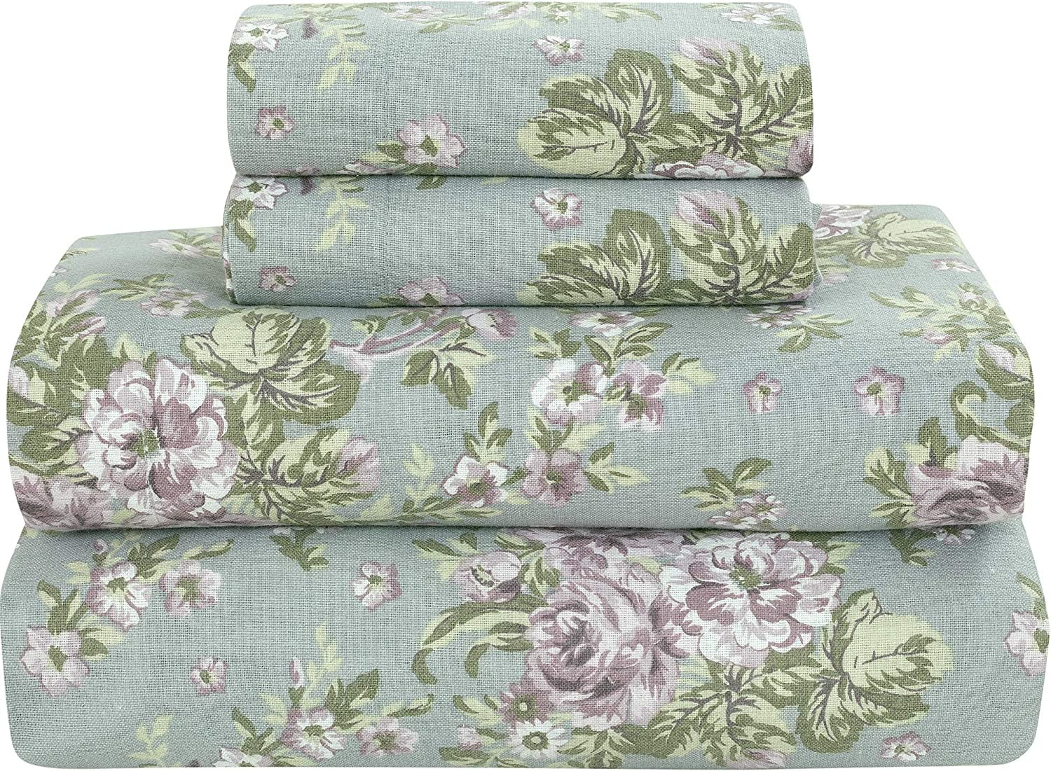 Blossom Twin Cotton Flannel Deep Pocket Sheet Set