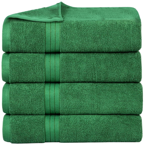 Bliss Casa 4 Pack 100% Cotton Bath Towels - Ultra Soft & Highly Absorbent Thick Bathroom Towel Set (27 X 54 Inch) Heavy GSM - Durable, Luxurious, Quick-Dry & Long-Lasting Towels for Everyday Use