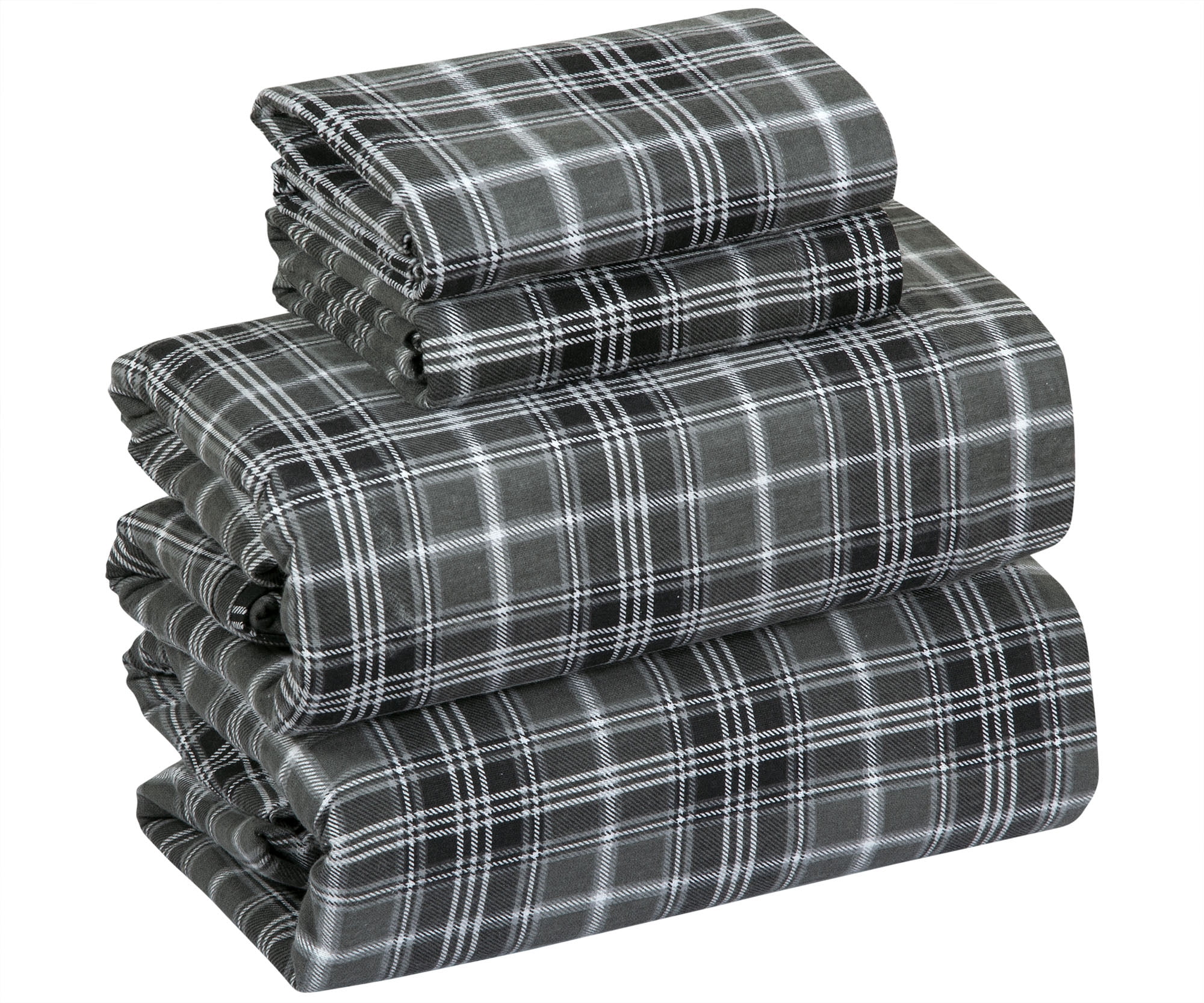 Bliss Casa 4-Piece 100% Cotton Flannel Bed Set for Full Size - Unisex