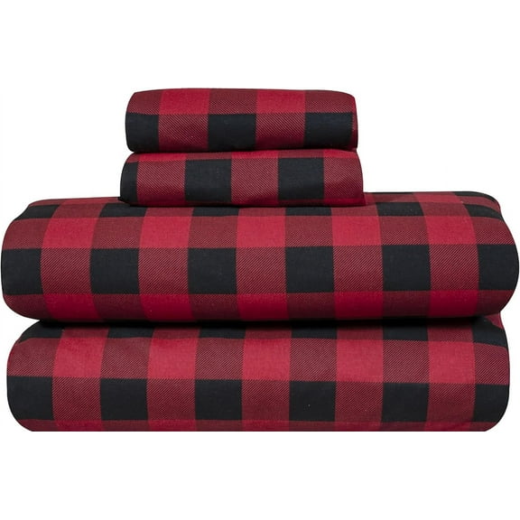 Bliss Casa 4 Piece 100% Cotton Flannel Sheets Full Size Bed Set - Warm & Extra Soft - Deep Pockets, Breathable, All Seasons Comfy - Double Brushed Bed Sheet