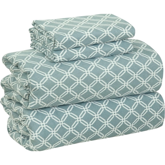 Bliss Casa Flannel Bed Sheets – 100% Cotton, Double Brushed for Extra Softness – Warm & Cozy All-Season Comfort – Deep Pockets – 4-Piece Full Sheet Set (Gossard)