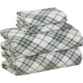 thumbnail image 1 of Bliss Casa Flannel Bed Sheets – 100% Cotton, Double Brushed for Extra Softness – Warm & Cozy All-Season Comfort – Deep Pockets – 4-Piece Full Sheet Set (Red Check), 1 of 8
