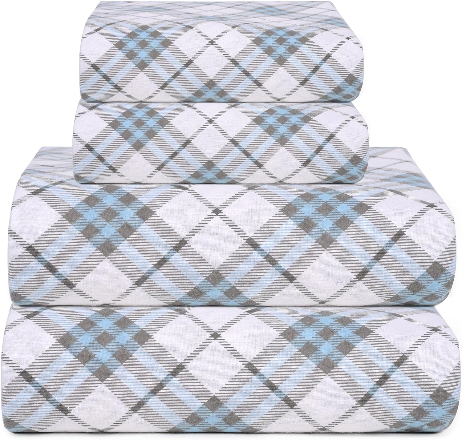 Bliss Casa 4 Piece 100 Cotton Flannel Sheet Set King High GSM Deep