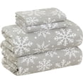 thumbnail image 1 of Bliss Casa Flannel Bed Sheets – 100% Cotton, Double Brushed for Extra Softness – Warm & Cozy All-Season Comfort – Deep Pockets – 4-Piece Queen Sheet Set (Flurries), 1 of 4